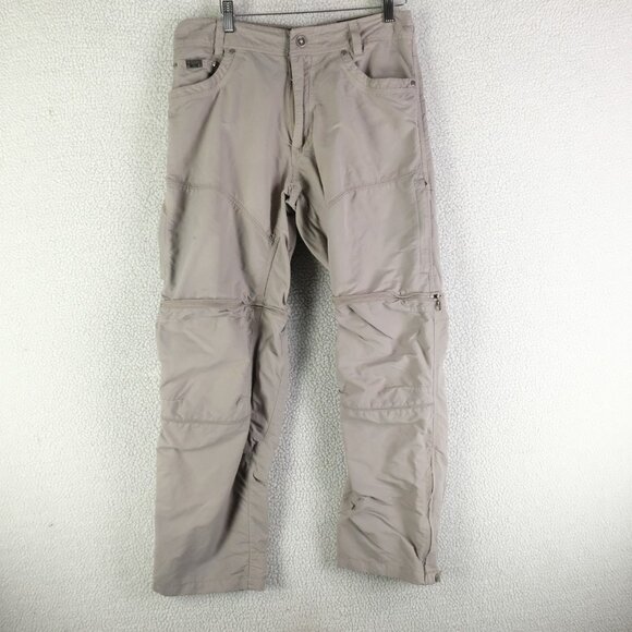 Kuhl Liberator Convertible Pants Mens 32x30 Gray Stealth Zip Off Hiking Outdoor - Picture 1 of 11